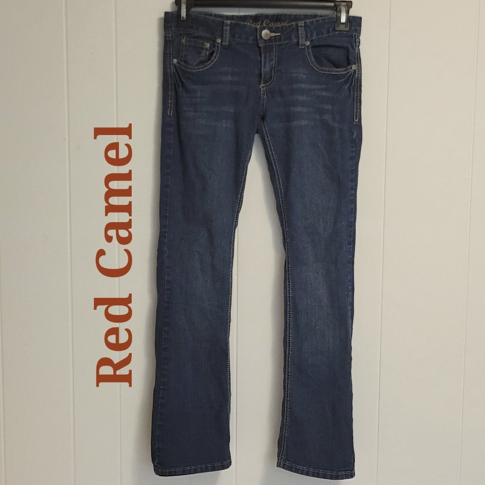 Red Camel "Katie" premium denim flare blue jeans. Sz: 7 )Jr)